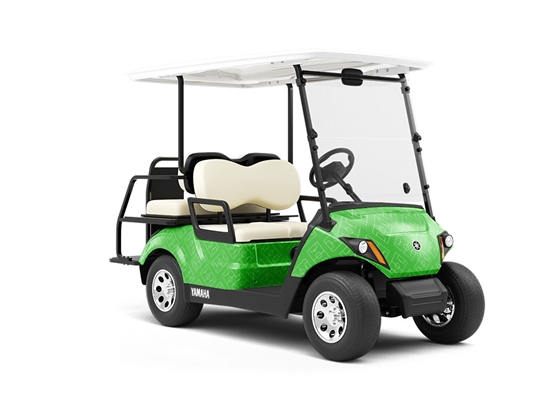 Green Pitch Sport Wrapped Golf Cart