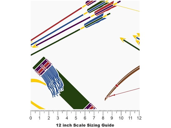 Quiver and Bow Sport Vinyl Film Pattern Size 12 inch Scale
