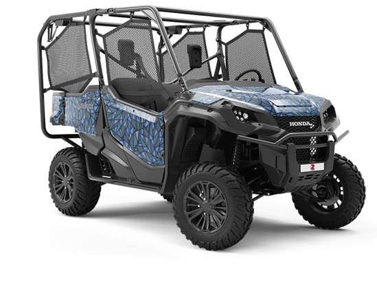 Blue Star Stained Glass Utility Vehicle Vinyl Wrap