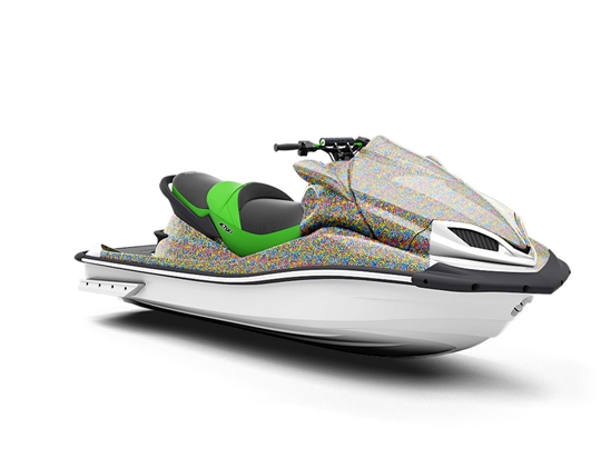 Colorful Leftovers Stained Glass Jet Ski Vinyl Customized Wrap