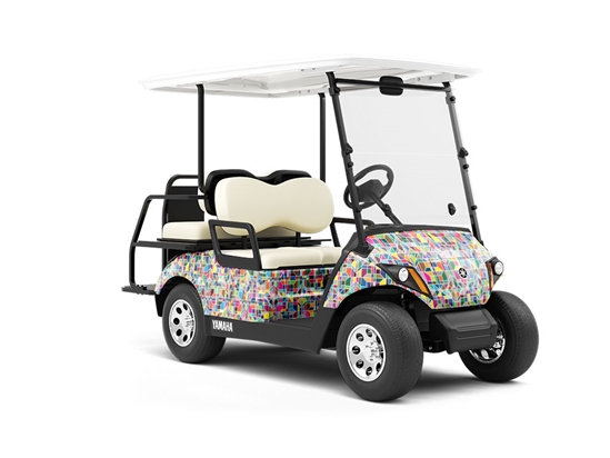 Crisp Window Stained Glass Wrapped Golf Cart