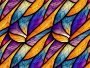 Falling Leaves Stained Glass Vinyl Wrap Pattern