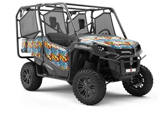 Floating Leaves Stained Glass Utility Vehicle Vinyl Wrap