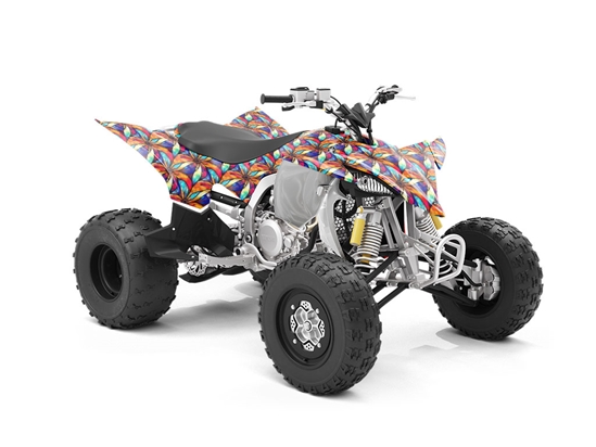 Flowers Bloom Stained Glass ATV Wrapping Vinyl