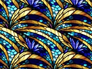 Golden Growth Stained Glass Vinyl Wrap Pattern