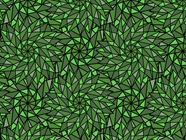 Green Star Stained Glass Vinyl Wrap Pattern