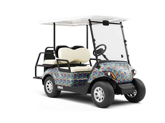 Lily Pads Stained Glass Wrapped Golf Cart