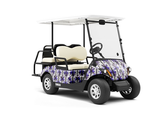 Plucking Petals Stained Glass Wrapped Golf Cart
