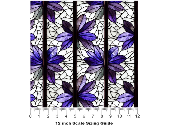 Plucking Petals Stained Glass Vinyl Film Pattern Size 12 inch Scale