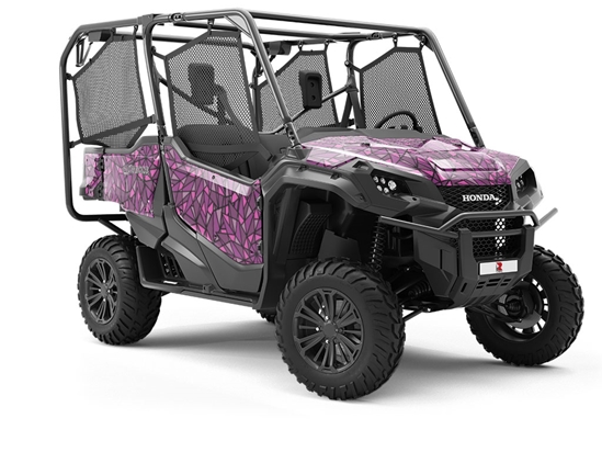 Purple Star Stained Glass Utility Vehicle Vinyl Wrap