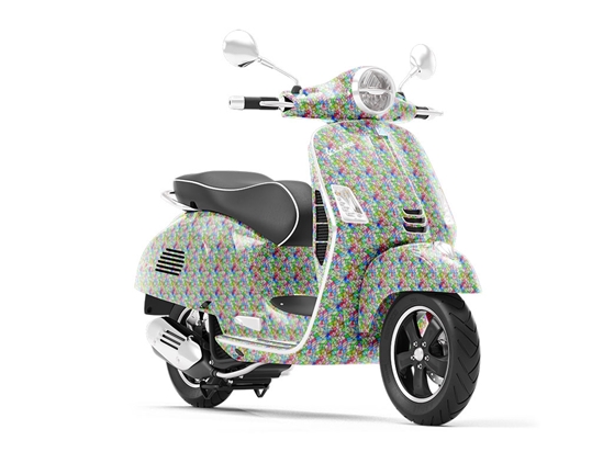 Rainbow Fragments Stained Glass Vespa Scooter Wrap Film