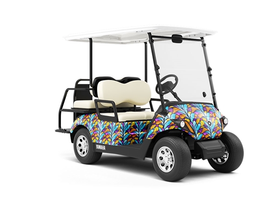 Rising Stalks Stained Glass Wrapped Golf Cart