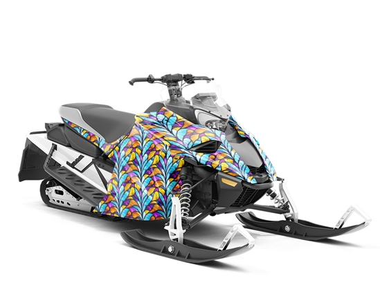 Rising Stalks Stained Glass Custom Wrapped Snowmobile