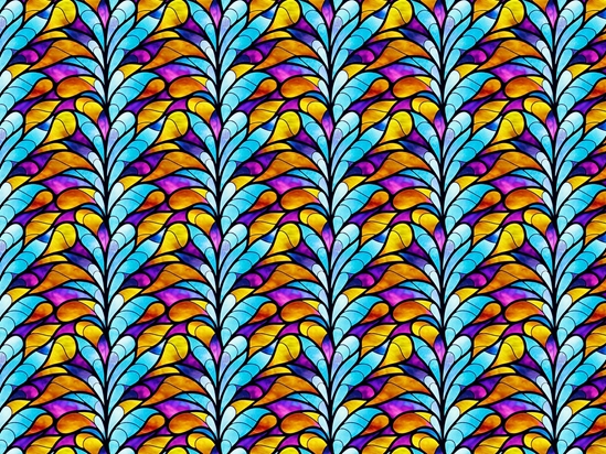 Rising Stalks Stained Glass Vinyl Wrap Pattern