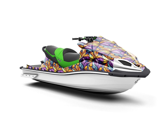 Smooth Petals Stained Glass Jet Ski Vinyl Customized Wrap