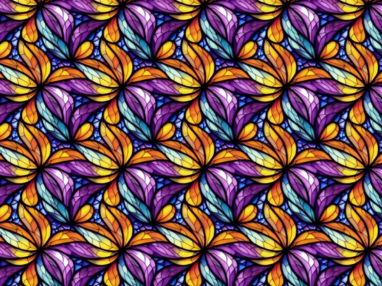 Smooth Petals Stained Glass Vinyl Wrap Pattern