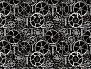 Black Tools Steampunk Vinyl Wrap Pattern