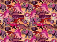 Dino Might Sticker Bomb Vinyl Wrap Pattern