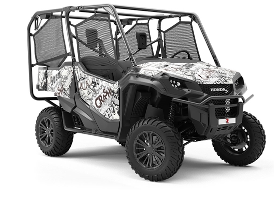 Funny Papers Sticker Bomb Utility Vehicle Vinyl Wrap