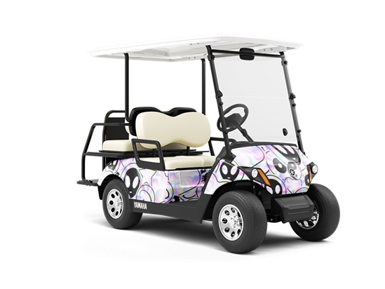 Holographic Aliens Sticker Bomb Wrapped Golf Cart