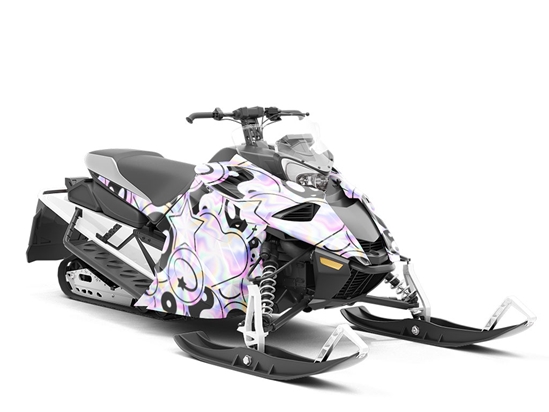 Holographic Aliens Sticker Bomb Custom Wrapped Snowmobile