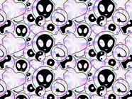 Holographic Aliens Sticker Bomb Vinyl Wrap Pattern