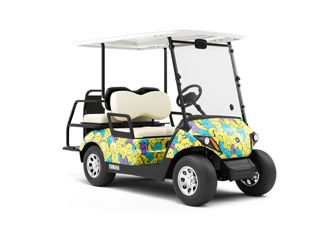 Melt With You Sticker Bomb Wrapped Golf Cart