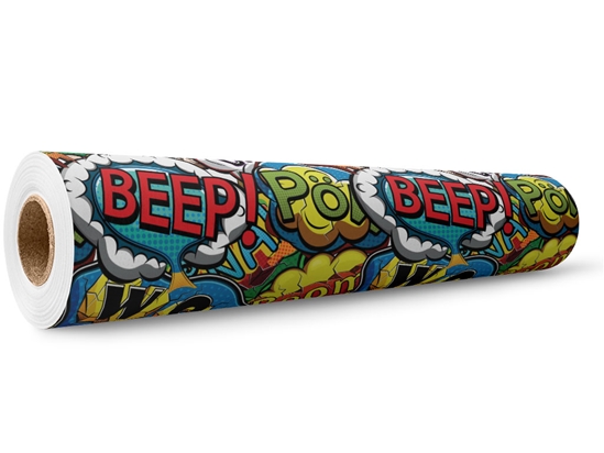 Sci-Fi Comic Sticker Bomb Wrap Film Wholesale Roll