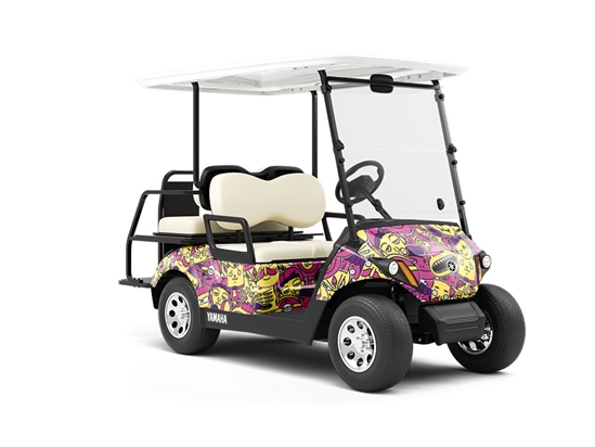 Strange Visitors Sticker Bomb Wrapped Golf Cart
