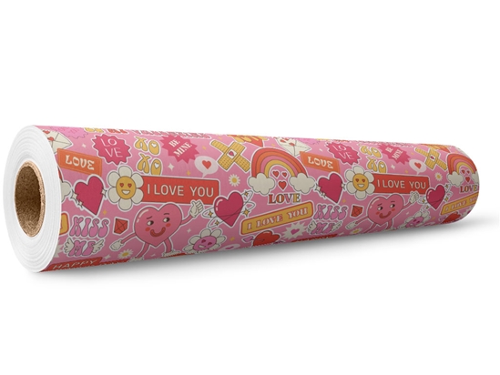 Sweet Valentine Sticker Bomb Wrap Film Wholesale Roll
