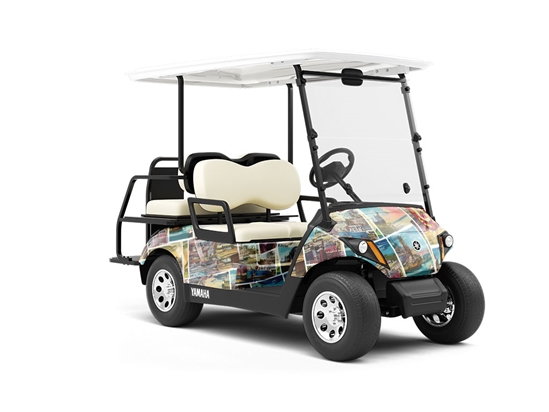 Visit Soon Sticker Bomb Wrapped Golf Cart