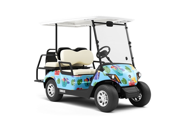 Bags Packed Summertime Wrapped Golf Cart