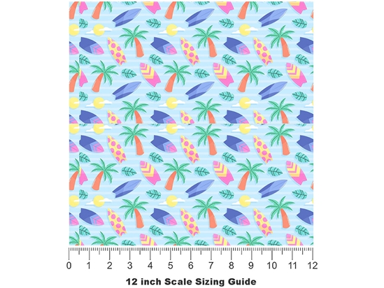 Grab Your Board Summertime Vinyl Film Pattern Size 12 inch Scale