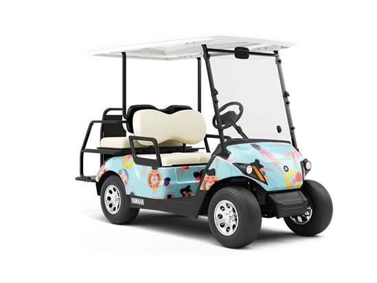 Public Pool Summertime Wrapped Golf Cart