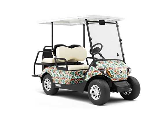 Surfs Up Summertime Wrapped Golf Cart