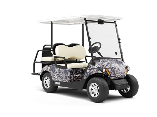 Pained Pleasure Tattoo Wrapped Golf Cart