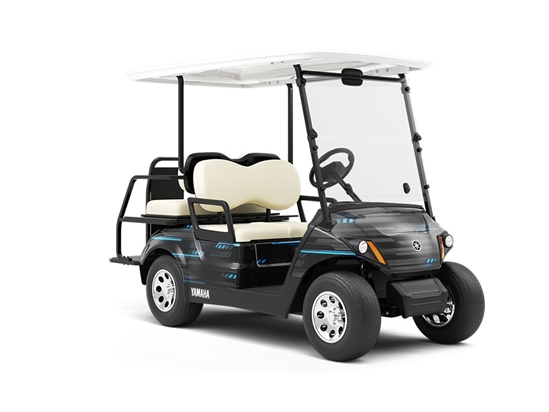 Cold Cobalt  Technology Wrapped Golf Cart