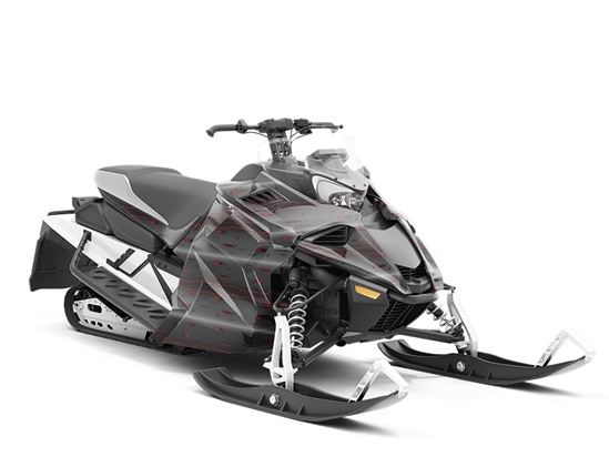 Dark Scarlet  Technology Custom Wrapped Snowmobile