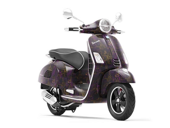 Electric Current Technology Vespa Scooter Wrap Film
