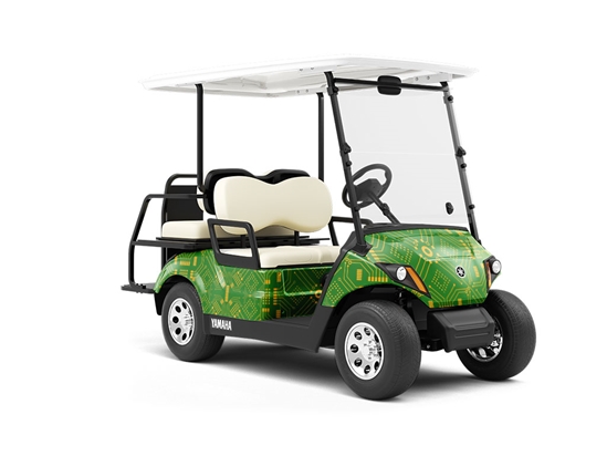 Large Clover Technology Wrapped Golf Cart