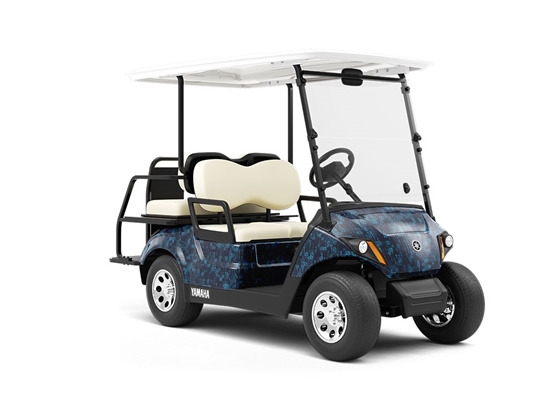 Blue Matrix Technology Wrapped Golf Cart