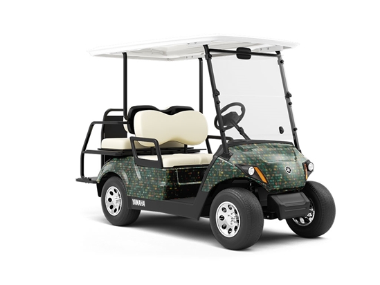 Green Shimmer Technology Wrapped Golf Cart