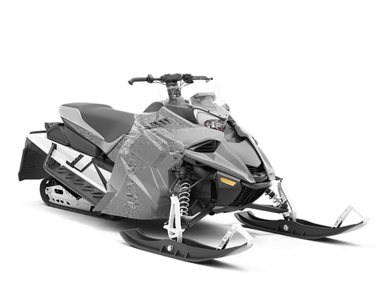 Grey Distortion Technology Custom Wrapped Snowmobile