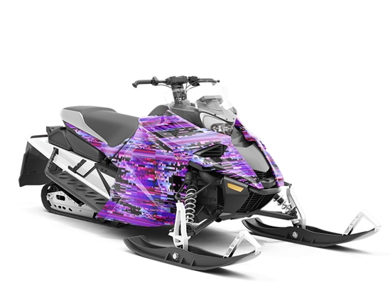 Purple Distortion Technology Custom Wrapped Snowmobile