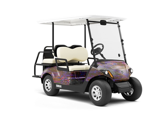 Red Distortion Technology Wrapped Golf Cart