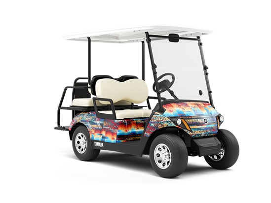 Warped Screen Technology Wrapped Golf Cart