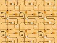 Orange Cords Technology Vinyl Wrap Pattern