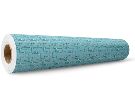 Teal Cords Technology Wrap Film Wholesale Roll
