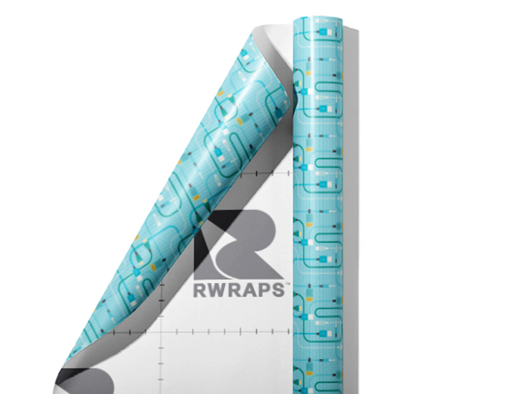 Teal Cords Technology Wrap Film Sheets