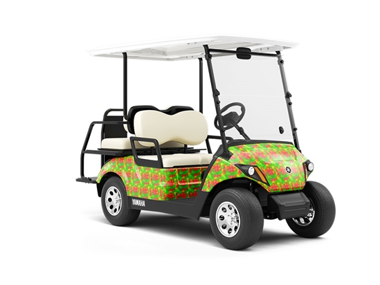 Autumn Spots Tie Dye Wrapped Golf Cart